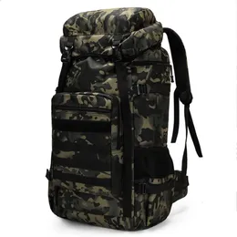 75L Nylon Vattentät taktisk ryggsäck för man vandring resor ryggsäckar campingväska jakt utomhus sport militär mäns armé väska 240124