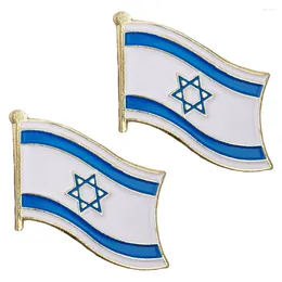 Brooches Israel Flag Creative Brooch Aesthetic Ornamental Pin Stylish Jewelry Iron Alloy For Backpack Sling Bag Clothes