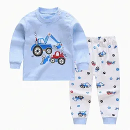 Crianças conjuntos de roupas meninos meninas algodão roupa interior do bebê da criança crianças outono manga longa calças pijamas juventude criança conjunto u5gV #