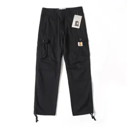 Cargohose Cahar tt Trendige Arbeitshose im Militärstil, Unisex, lockere Passform, gerades Bein, mehrere Taschen, Freizeithose, modische Marke, gewaschene Holzfällerhose