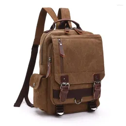 Рюкзак, продажа, ретро парусиновая повседневная мужская и женская сумка на плечо, большая вместительная износостойкая дорожная сумка для ноутбука
