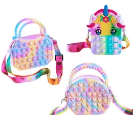 YUEXUAN Designer Bag Pop Purse Silicone Sensory Push Pop Bubble Bag Crossbody Bag Antistress Toys Reliver Autism Handbag Coin Pouch for Kids Wholesale