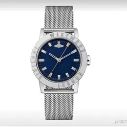 Projektant satelitarny Viviane Westwood zegarek wysokiej jakości Vivienenwestwood zegarek żeńska bateria kwarcowa zegarek Broken Ice Blue Rose Red Red Quartz Watch