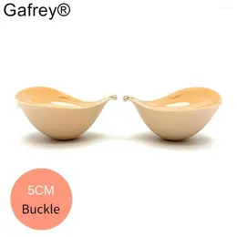 Reggiseni Gafrey 5 cm Copri capezzoli ispessiti Copri seno in silicone Spessa autoadesiva Reggiseno invisibile Chiusura anteriore per le donne Senza schienale