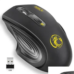 Mice Usb Wireless Mouse 2000Dpi 2.0 Receiver Optical Computer 2.4Ghz Ergonomic For Laptop Pc Sound Silent 240119 Drop Delivery Compute Otyoc