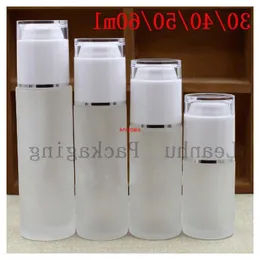 Wholesale Frosted Glass Essence Lotion Spray Bottle,Women Personal Care Packing Bottle,White Color of The Lid,Beauty &Skin Caregood pac Opqj