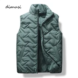 DIMUSI 겨울 남성 조끼 패션 면화 따뜻한 양복 조끼 남성 캐주얼 아웃복 윈드 브레이커 열 민소매 재킷 의류 8XL 240125