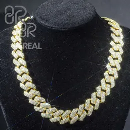 Hot Selling 14k 18k Solid Gold 16mm Moissanite Cuban Link Chain Fancy Jewelry Shine Moissanite Gold Miami Cuban Chain Bracelet