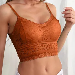 Camisoles tanques confortáveis respirável lingeries mulheres colete de renda colheita macio sem fio sutiã sexy com decote em v roupa interior camisola superior bragas japonesas