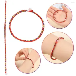 Länkarmband unisex färgglada handgjorda attraktiva bohemiska handvävda armband smycken gåvor rött rep gåva för par