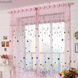 Kurtyna 1PC Eleganckie zasłony Tiul Latające Balon Balon Ekran Gaza Zasłony Zasłony Balkon Tiul Curtains Decor Home Decor