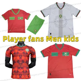 22 23 Maglia da calcio marocchina HAKIMI Maillot marocain ZIYECH EN-NESYRI magliette da calcio uomo Kit bambini HARIT SAISS IDRISSI BOUFAL maglia marocco Africa Cup tuta