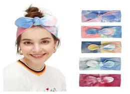 Mother And Daughter Hair Band Baby Tie Dye Headband Babies Lovely Bow Hair Warp fashion Bunny Ear Parentchild hair band3413193