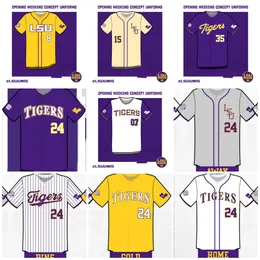 2023 Herren Custom LSU Tigers Baseball-Trikot Brady Neal Ben Nippolt Ethan Frey Josh Stevenson Mic Paul Jack Merrifield Gavin Guidry Paul Skenes Ty Floyd Dylan Crews