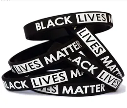 Black Lives Matter Armband Silikonarmband Kvinnor Män unisex gummiarmband Armband Bangles 200st OOA81106017733