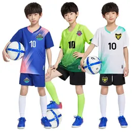 Джерси Детские футбольные майки устанавливают мальчики девочки футбольная одежда Дети играют в шариковую форму костюмы для студенческого футбольного костюма