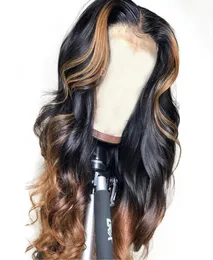 Бразильские свободные парики из натуральных волос с глубоким кружевом спереди, предварительно выщипанные, медовая блондинка, цвет Remy Ombre, бесклеевой полный парик шнурка с подсветкой5476221