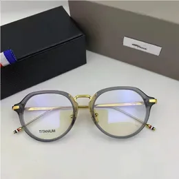 York Brand Designer Eyeglasses Round Glasses Frame Optical recept Lens solglasögon för män Kvinnor GAFAS TBX421 240131