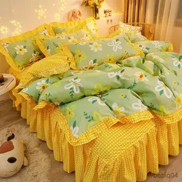 Bedding sets Kuup New Duvet Cover kawaii Bedding Set Twin Size Flower Quilt Cover 150x200 High Quality Skin Friendly Fabric Bedding Cover