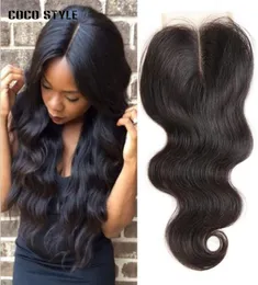 8A Human Hair 4x4 Elace Elace 100 Brozilian Body Body Wave Human Hair Lace Closure الجزء الأوسط الجزء الثالث part7786361