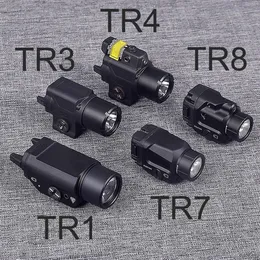 Tr8 tr7 tr4 tr1 led pistola lanterna ponto vermelho ponteiro laser vista para glock 17 19 luz 20mm ferroviário caça tocha 240131