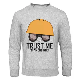 Moletons masculinos Moletons Confie em mim, eu sou um engenheiro Impresso Moletom Homem Outono Fleece Streetwear Padrão Solto Moletom Com Capuz Casual Crewneck Com Capuz Masculino T240217