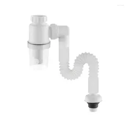 Kökskranar Sink Drain Pipe Adapter Flexibel överflödeshål Konvertering Joint Dräneringsvatten Huvudanslutning Badrumstillbehör