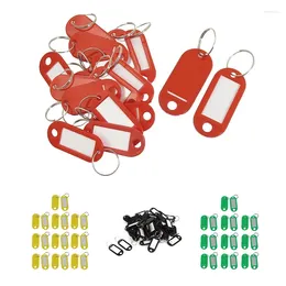 Schlüsselanhänger, 20 Stück, verschiedene Schlüssel-ID-Etiketten, geteilter Ring, Schlüsselanhänger