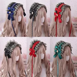 Fontes de festa Lolita Gothic Dark Hair Band Gothich Headdress