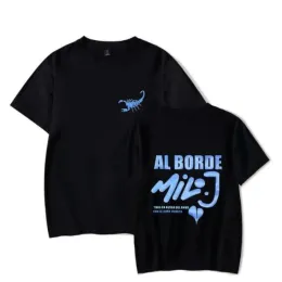 Футболка Milo J Al Borde 511 Album Merch, футболка большого размера для женщин и мужчин, летняя забавная футболка с круглым вырезом и короткими рукавами, футболки с графикой