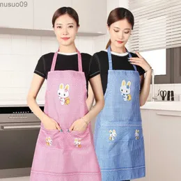 Aprons Women Apron Practical Kitchen Apron Cartoon Rabbit Women Apron Kitchen Accessories Household Supplies Hanging Neck Apron