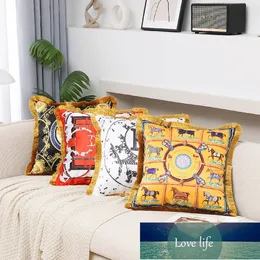 Designer New American Light Luxury Pillow Retro Style Living Room Sofa Waist Pillow Home European Style Bed Head Back Pillows Cushion Cover