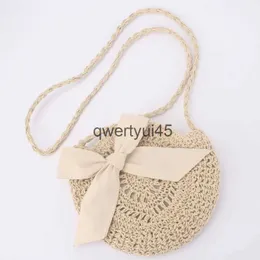 Shoulder Bags Summer Round Straw For Women Sweet Bow Crossbody Bag Travel Beac Tassel Messenger andbags Purse bolsa femininaH24217