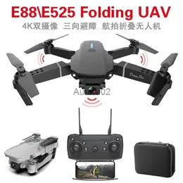 DRONES E88PROFILDING Fyra axelflygplan Fast höjd vikning obemannad flygfordon 4K Fotografering Remote Control YQ240217