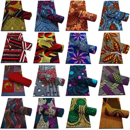 D Veritable 100% Original Real Wax Ankara Tyg African Print Fabric For Wedding Dress Tissus Cotton 3/6yards 240124