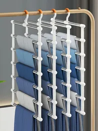 68 Schichten Edelstahl-Hosenbügel Magic Pants Rack Closet für faltbaren Kleiderschrank-Aufbewahrungsorganisator 240125