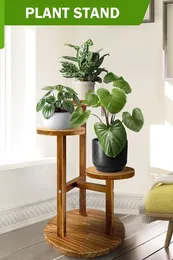 3-stufiger handgefertigter Pflanzenständer aus Holz für den Innenbereich |Moderner Pflanzenständer |Abgestufter Pflanzenständer |Blumenstand