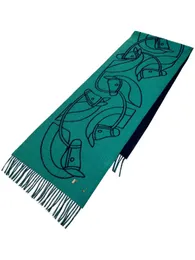 2024 New Designer H Scarf Cashmere Scarf Women Spring Winter Warm Long Thickened Carriage sciarpa Shawl Scarfs Shawls Contrasting Jacquard Woven Horse Head Pattern