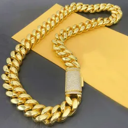 Factory New Gold Plated Luxury Shiny Stainless Steel Versatile Cuban Bracelet