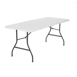 Kamp Mobilya Cosco Beyaz benek içinde 6 ayak katlanır masa katlanabilir kamp masası pliante açık