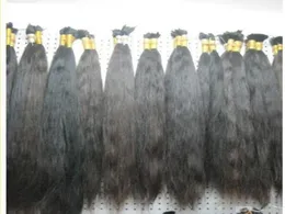 Ganze 100-g-Packung, 300-g-Lot rohes glattes Haar, 100 unverarbeitete unbehandelte Echthaar-Massen, mit Nagelhaut ausgerichtetes brasilianisches Haar zum Flechten in 8618415