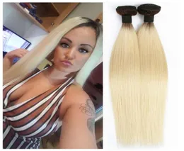 페루 인디언 브라질 remy human hair ombre 컬러 3pcs 1B613 스트레이트 로크 안내 머리 다발 확장 66196118972578