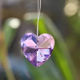 Chandelier Crystal Glass Snowflake Pendant Single Hole Heart Shape Loose Bead Decor Curtain Accessories Light Shadow Art Crafts