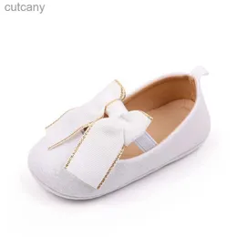 First Walkers Listenwind Infant Baby Girls Moccasins Glitter Bowknot Soft Sole Flat Shoes Prewalker Anti-Slip Shoes First Walker Shoes 240218