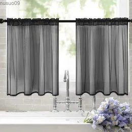 Curtain Short Curtains for Living Room Bedroom Curtains for Kitchen Solid Color Curtains for the Hotel Office Room Window Valance Drapes
