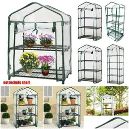Garden Greenhouses Pvc Transparent Waterproof Plant Er Mini Greenhouse Plastic Outdoor Plants Grow House Supplies 230601 Drop Deliver Dhphh