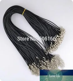 Necklaces Pendants Chokers Jewelry 100x 45cm 18039039 Black Rubber for Pendant Cord 2mm String Strap Lobster Clasp Necklac6505511