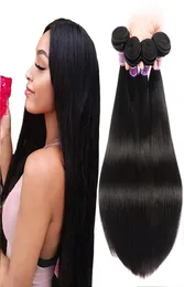 o cabelo humano do Virgin brasileiro 8A empacota extensões em linha reta 50g Black3410077 natural