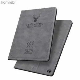 Capas para tablet PC Bolsas Luxo Vintage Deer Head Smart Stand Case para IPad 10 Air 3 4 5 9.7 10.2 10.5 10.9 Pro 11 polegadas 2022 I Pad Mini 6 Capa de couroL240217