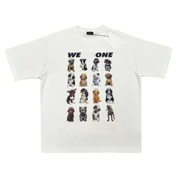 Дизайнерская футболка женская рубашка модная мультяшная собака американская летняя рубашка с круглым вырезом и короткими рукавами унисекс из чистого хлопка